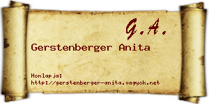 Gerstenberger Anita névjegykártya