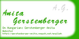 anita gerstenberger business card
